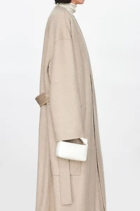 Cashmere & Wool Double-Sided Peaked Lapel Coat