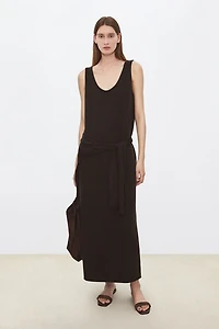 Cashmere-wool Longline Vest Dress