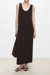 Cashmere-wool Longline Vest Dress