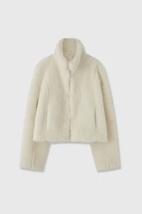Cashmere Blend Inverted T-Bar Short Coat