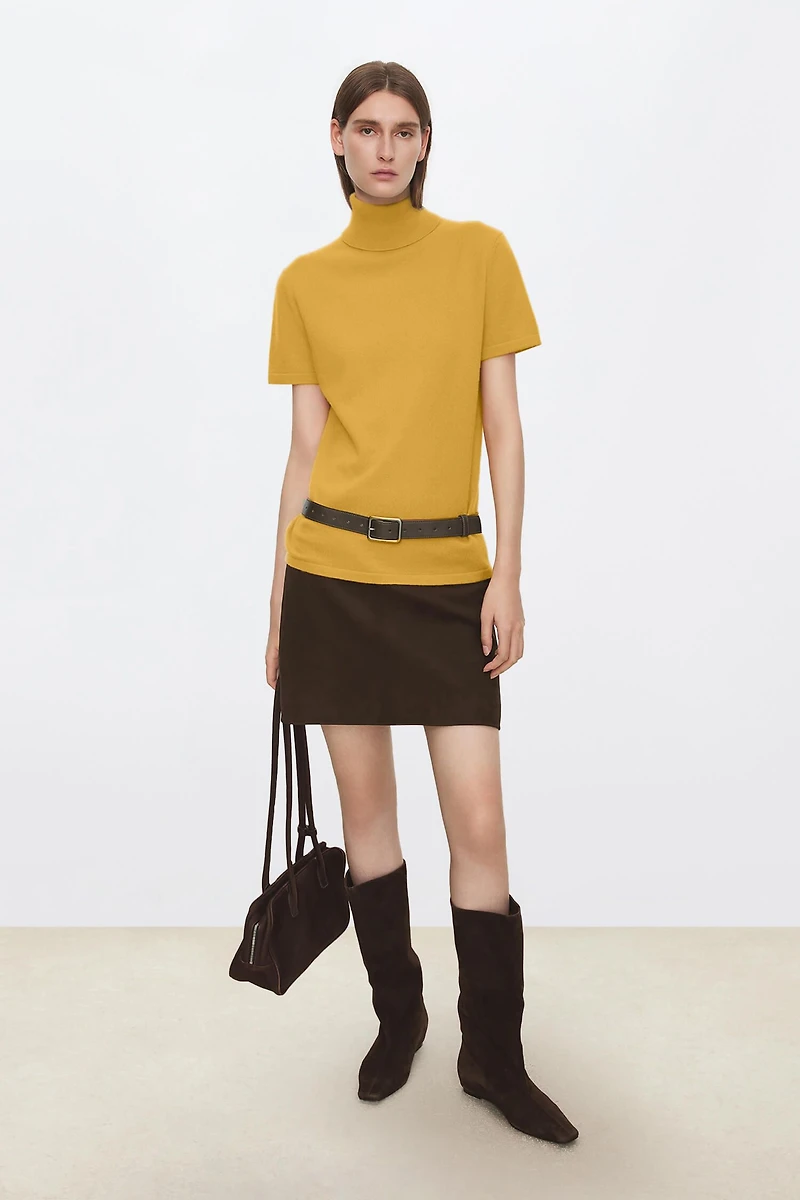 Cashmere Polo Shirt With Structured Lapel