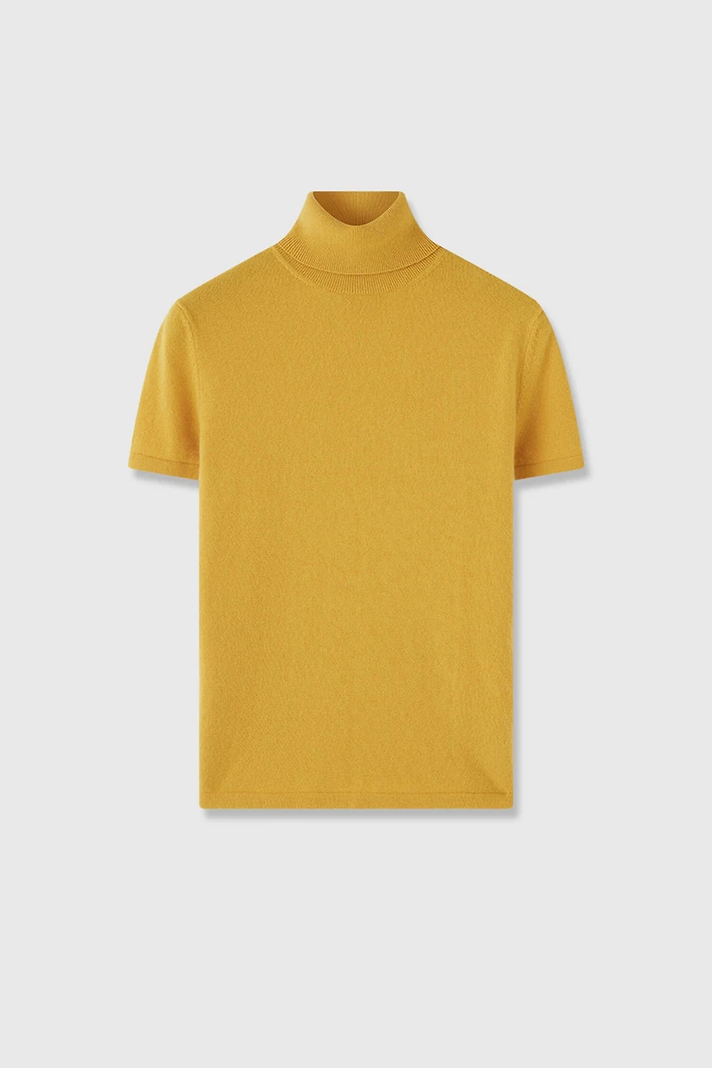 Cashmere Polo Shirt With Structured Lapel