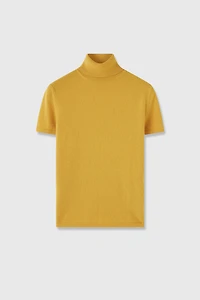 Cashmere Polo Shirt With Structured Lapel