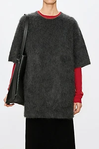Cashmere Roll-Neck Mid-Sleeve Sweater