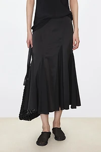Chiffon Silk Panelled Mermaid Midi Skirt