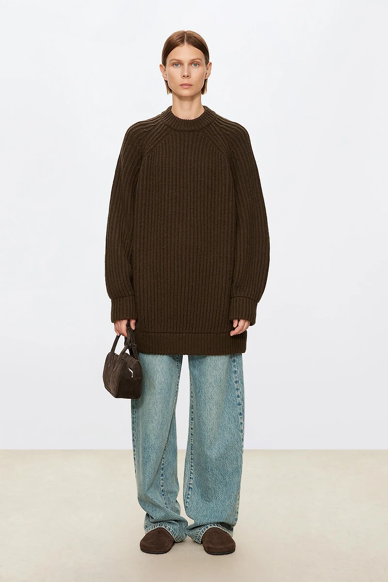 Chunky Ribbed Wool-Cashmere Sweater