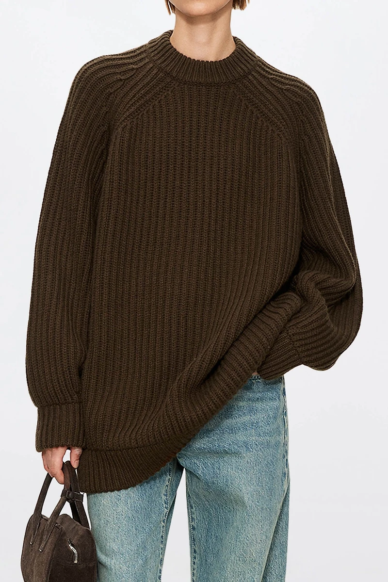 Chunky Ribbed Wool-Cashmere Sweater