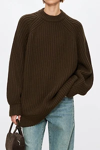 Chunky Ribbed Wool-Cashmere Sweater