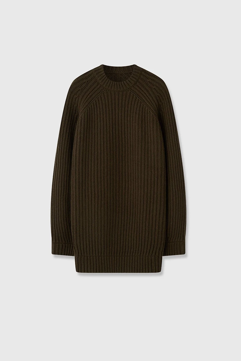 Chunky Ribbed Wool-Cashmere Sweater