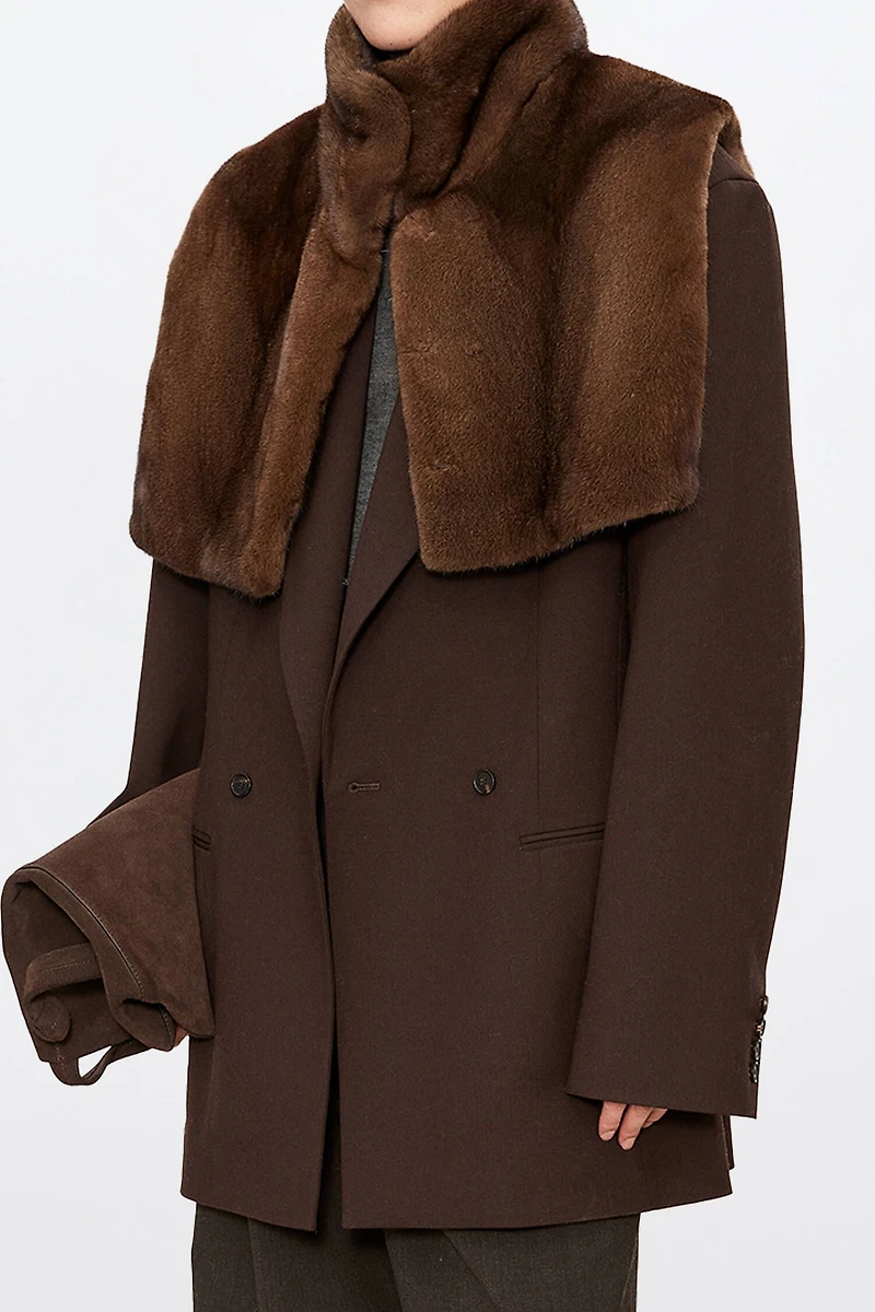 Copenhagen Velvet Mink Fur Shawl