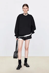 Cotton Crew Neck Hoodie