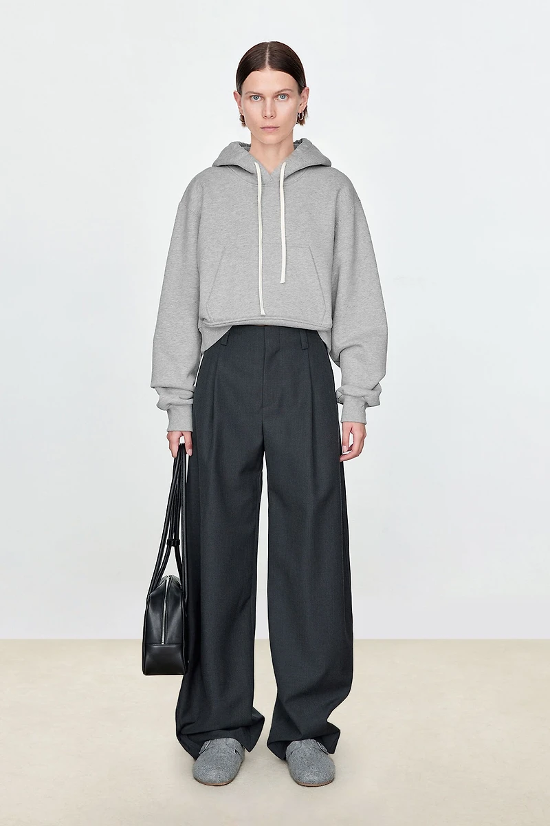 Cotton Fleece-Lined Hoodie