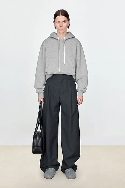 Cotton Fleece-Lined Hoodie