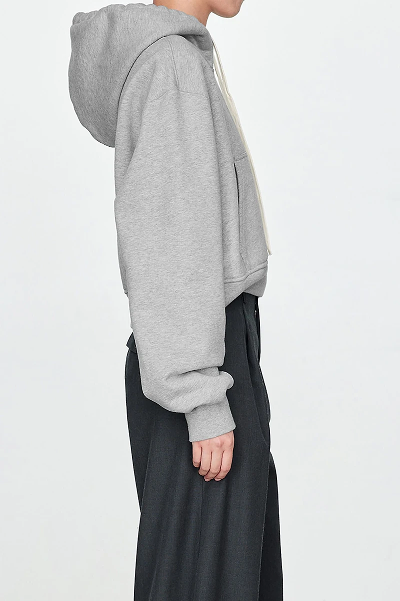 Cotton Fleece-Lined Hoodie