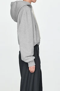 Cotton Fleece-Lined Hoodie