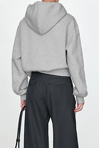 Cotton Fleece-Lined Hoodie