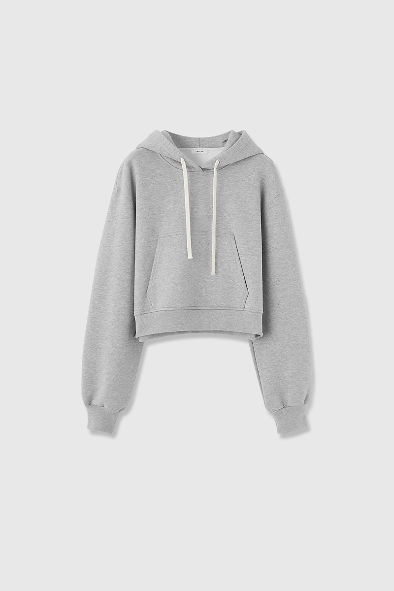 Cotton Fleece-Lined Hoodie