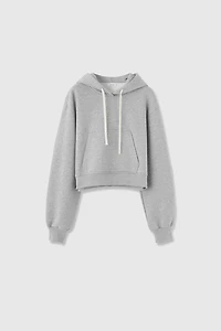 Cotton Fleece-Lined Hoodie