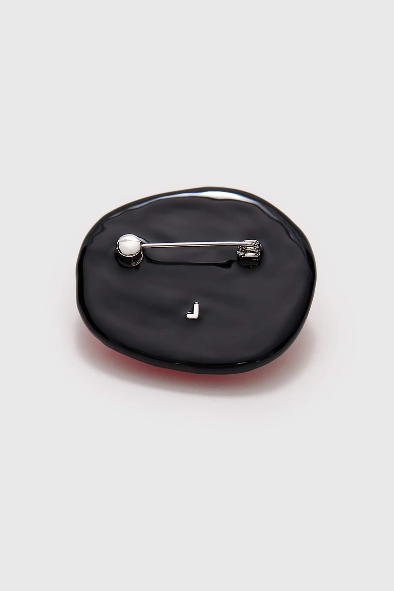 Crystal Resin + Platinum-plated Brooch