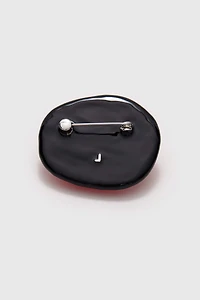 Crystal Resin + Platinum-plated Brooch