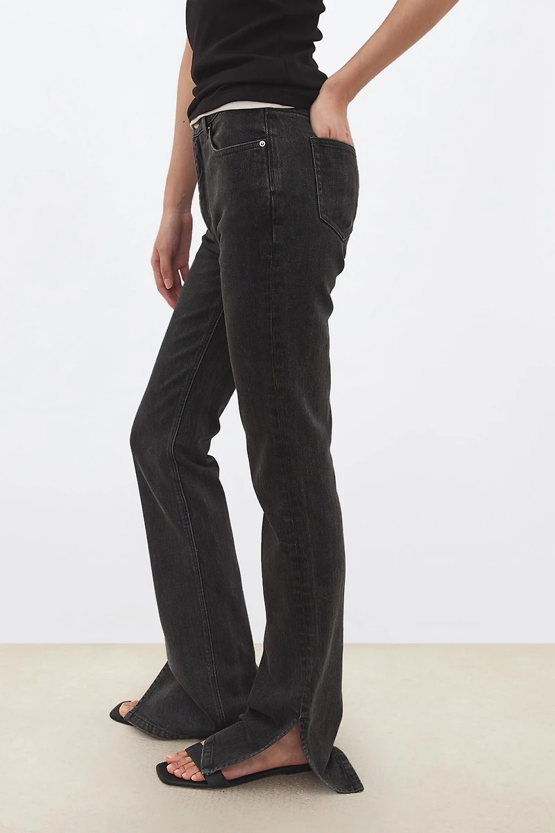 Custom Dye Side-Slit Jeans