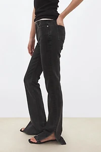 Custom Dye Side-Slit Jeans