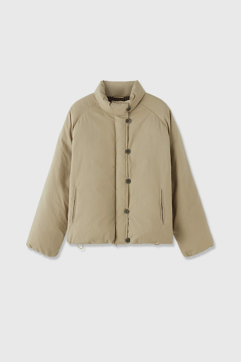 Czech White Goose Down Insulated Stand-Collar Jacket