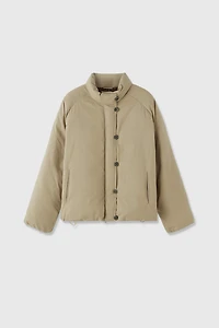 Czech White Goose Down Insulated Stand-Collar Jacket