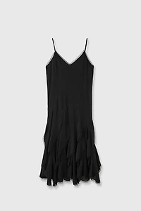Deconstructed Lace Petal Slip Dress