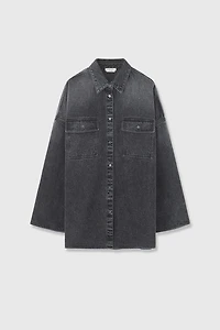 Denim Shirt-Jac With Relaxed Sleeves