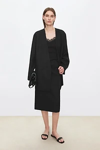 Detachable-Belt Blazer