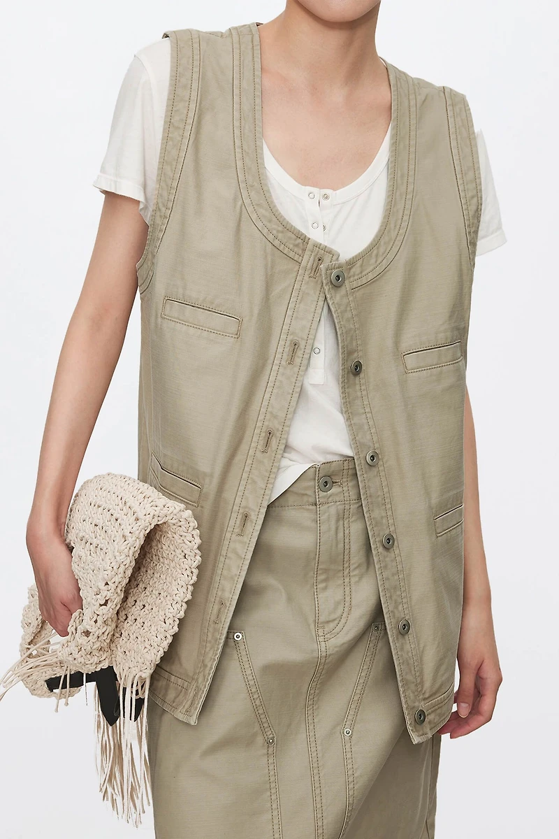 Distressed Utility Vest