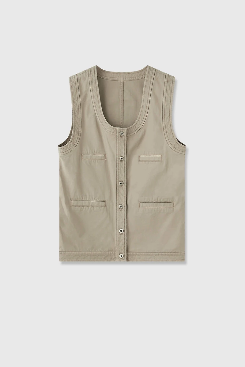 Distressed Utility Vest