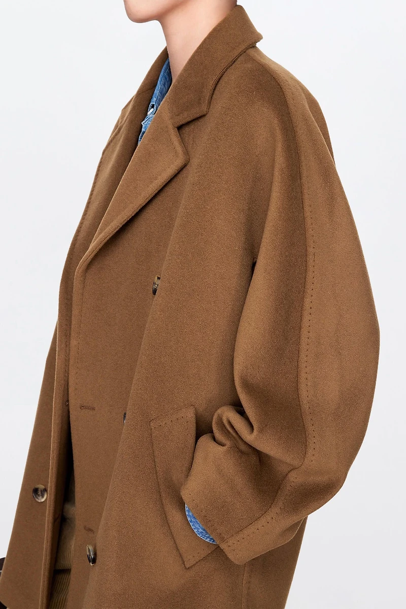 Double-Breasted Italian Cashmere Overcoat