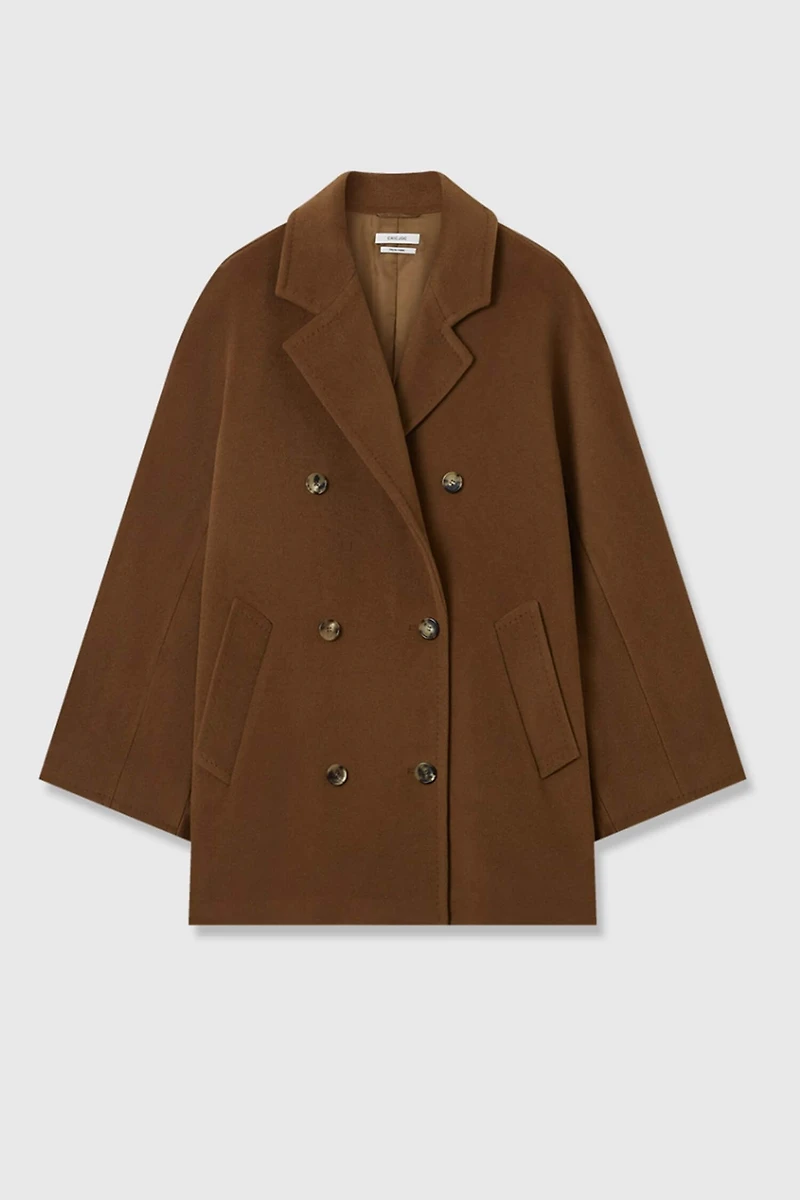 Double-Breasted Italian Cashmere Overcoat