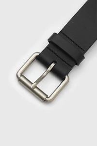 Double-sided American Cow Suede/Nappa Calfskin Square Buckle Belt