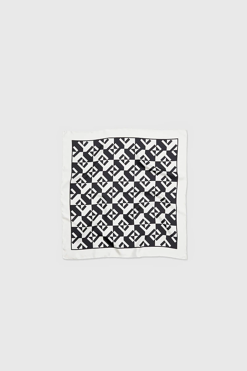 Double-sided Floral Printed Silk Scarf Shawl