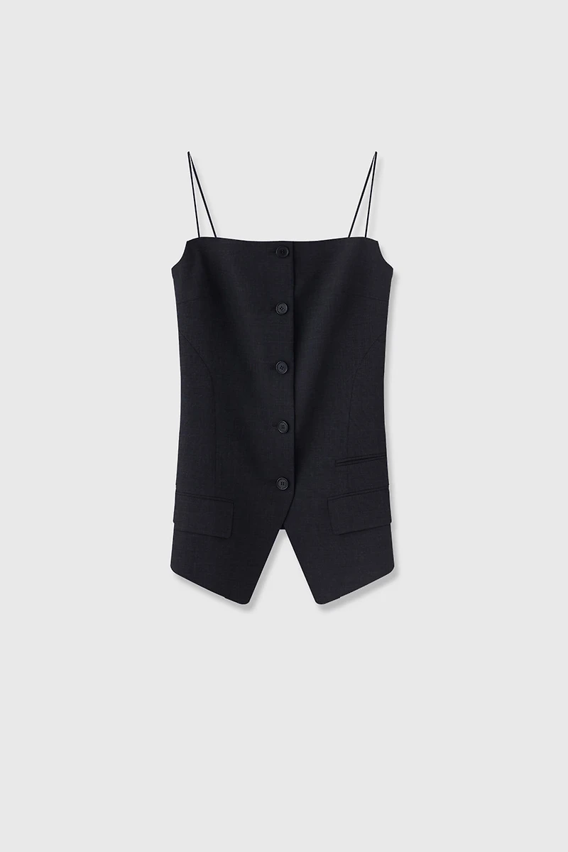 European Fine-Wool Sleeveless Vest