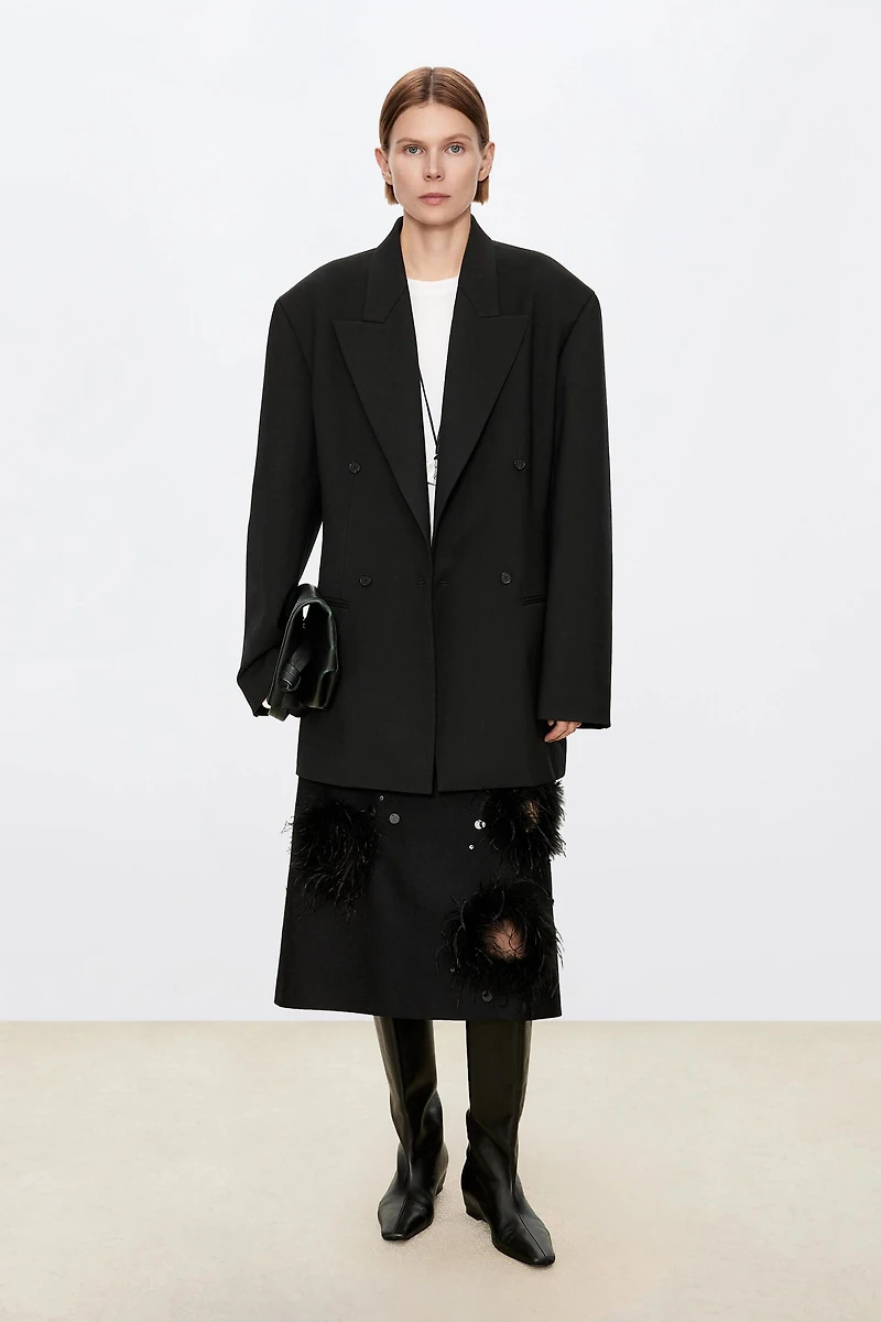 European Fine-Woven Wool Notched Lapel Suit
