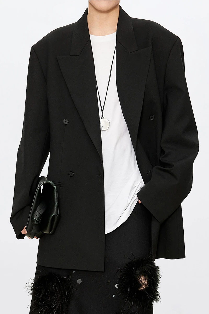 European Fine-Woven Wool Notched Lapel Suit