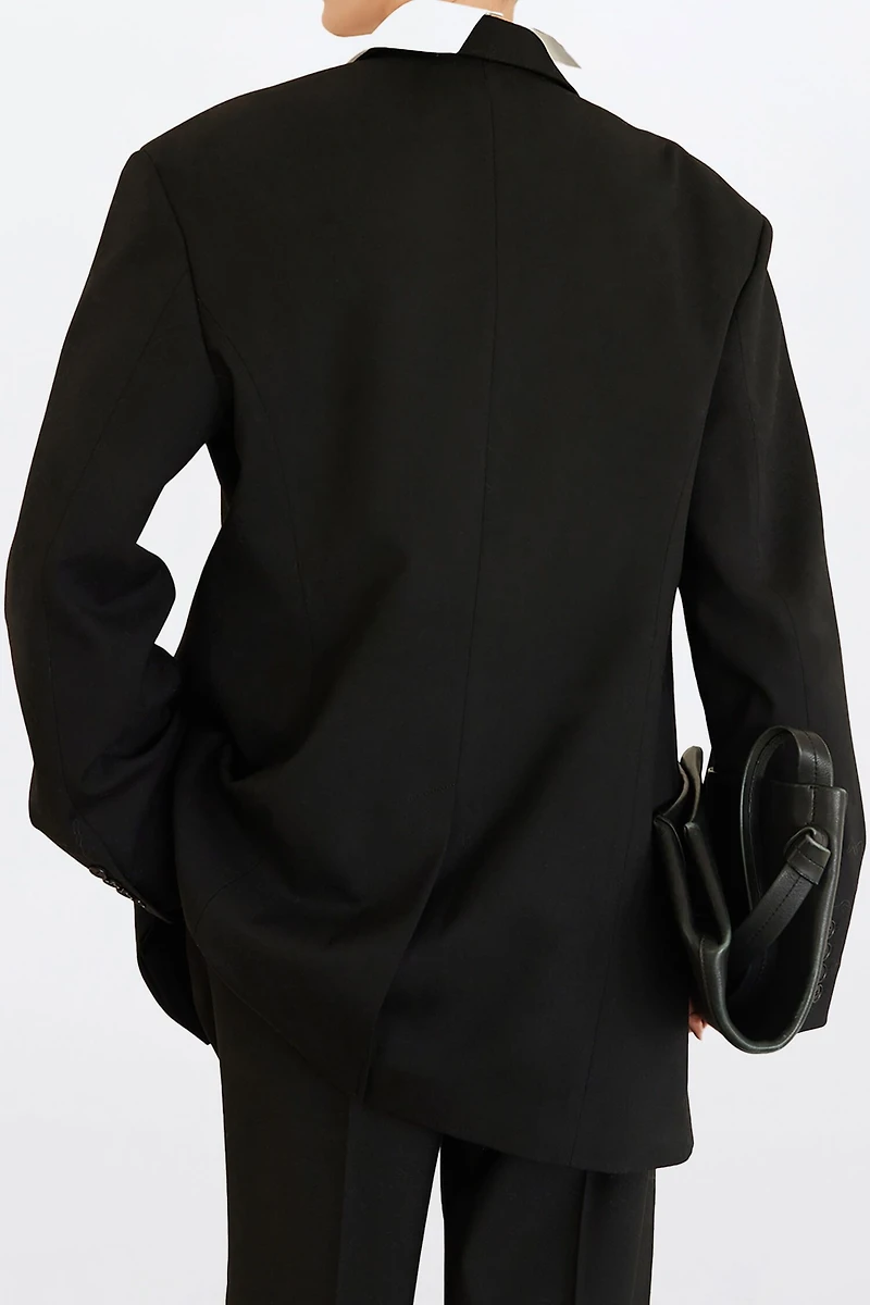 European Fine-Woven Wool Notched Lapel Suit