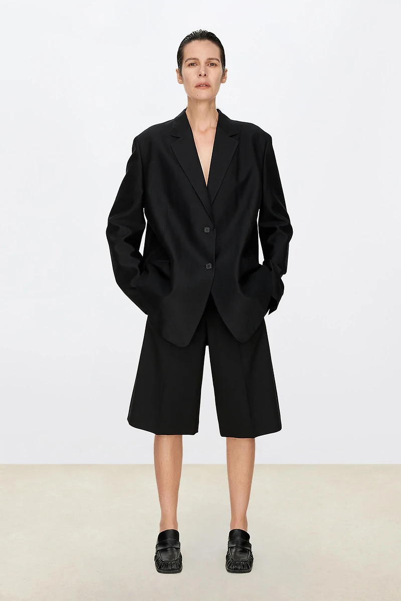 European Stretch & Wrinkle-Resistant Fine Wool Blazer