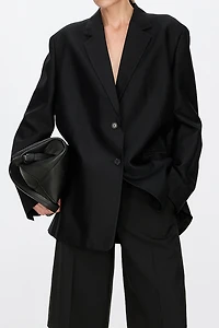 European Stretch & Wrinkle-Resistant Fine Wool Blazer