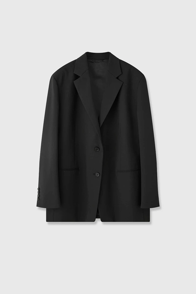 European Stretch & Wrinkle-Resistant Fine Wool Blazer