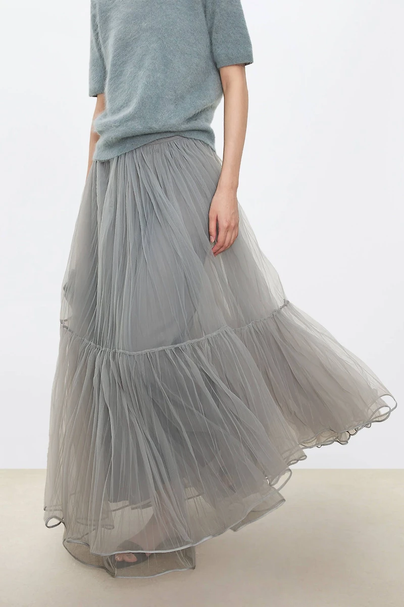 Featherlight High-Density Organza Multi-Layer Skirt