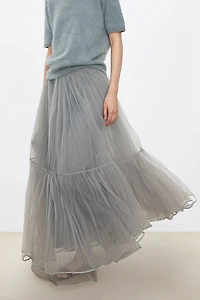 Featherlight High-Density Organza Multi-Layer Skirt