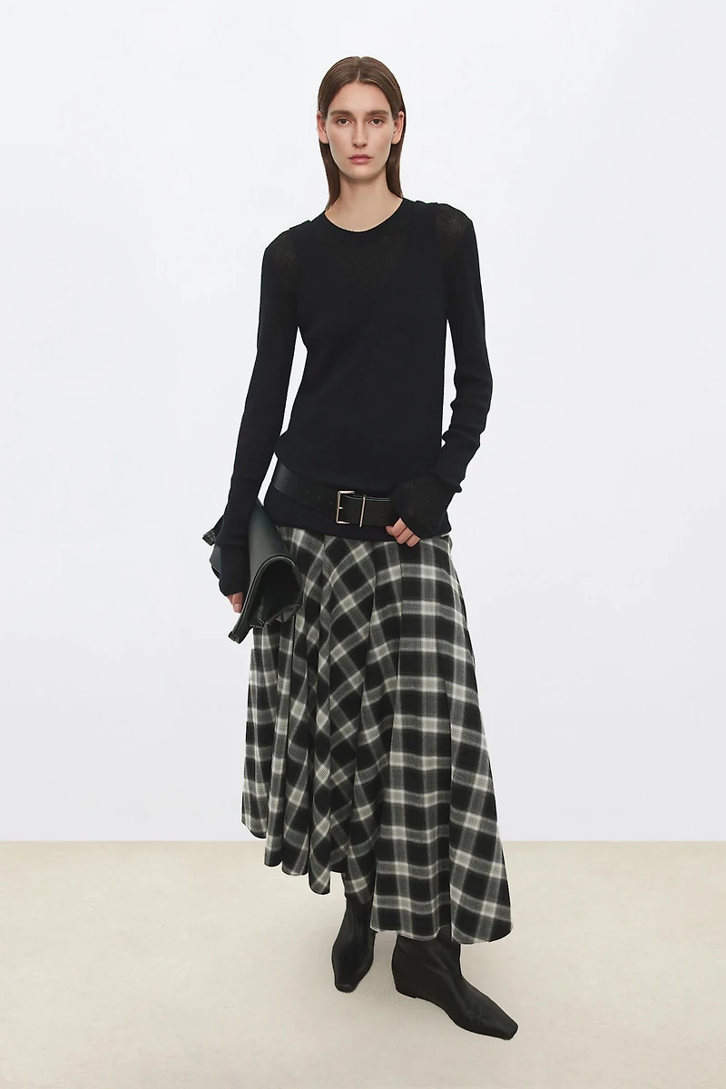 Fine-gauge Lightweight Cashmere Top