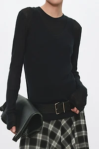 Fine-gauge Lightweight Cashmere Top