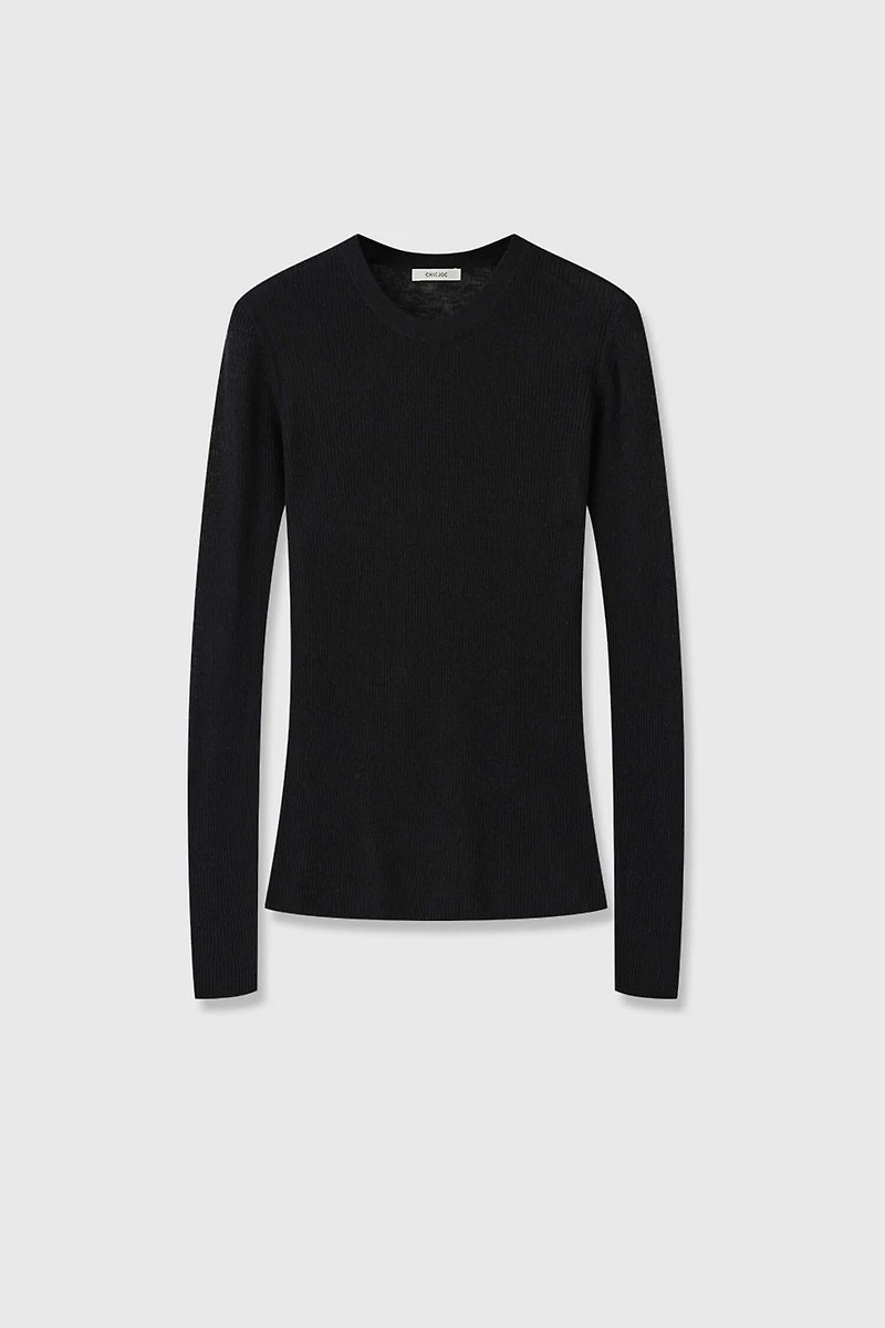 Fine-gauge Lightweight Cashmere Top