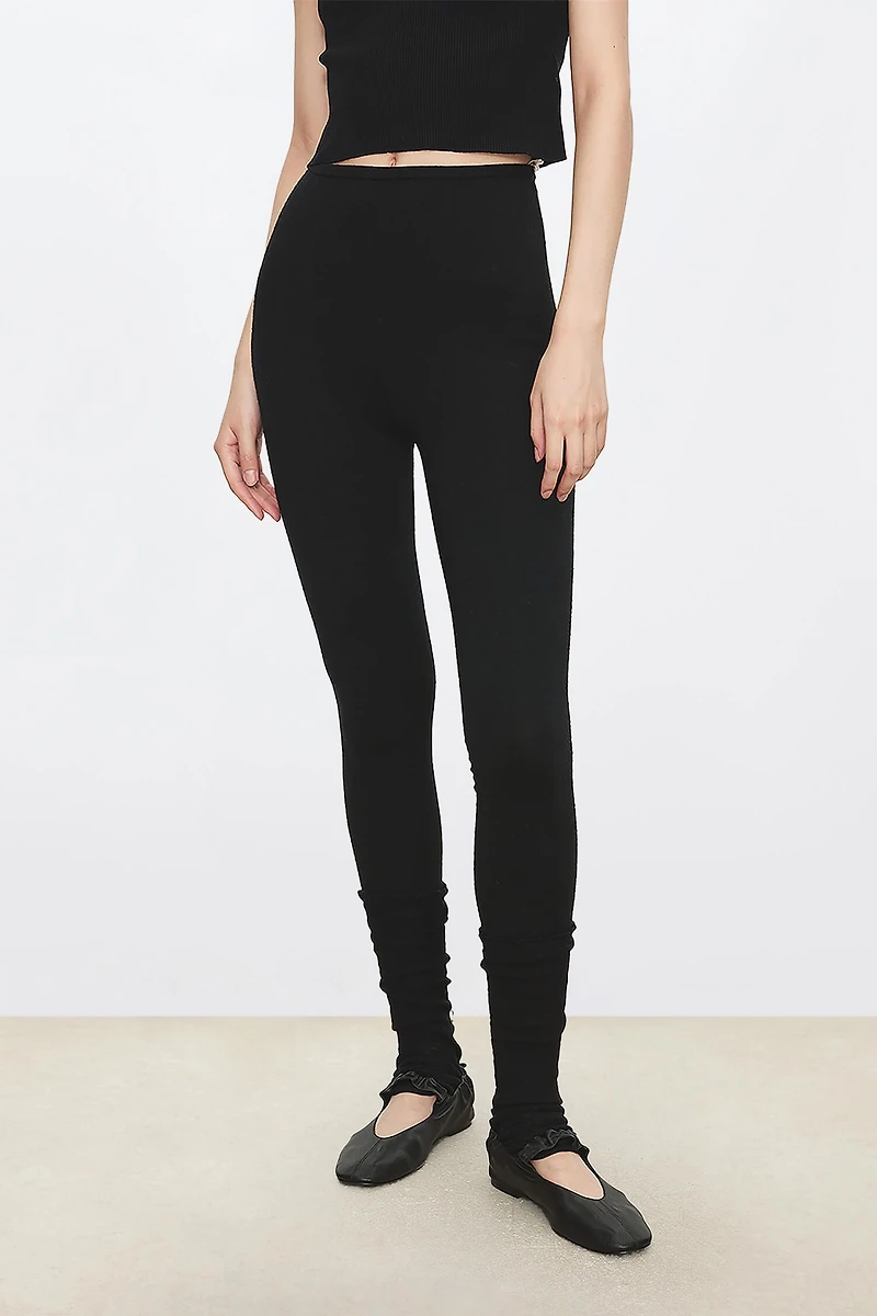 Fine-spun Wool Stretch Leggings